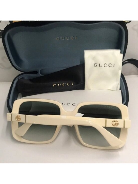 New Authentic Gucci Cream Sunglasses for Women GG0632s 004 main image 4